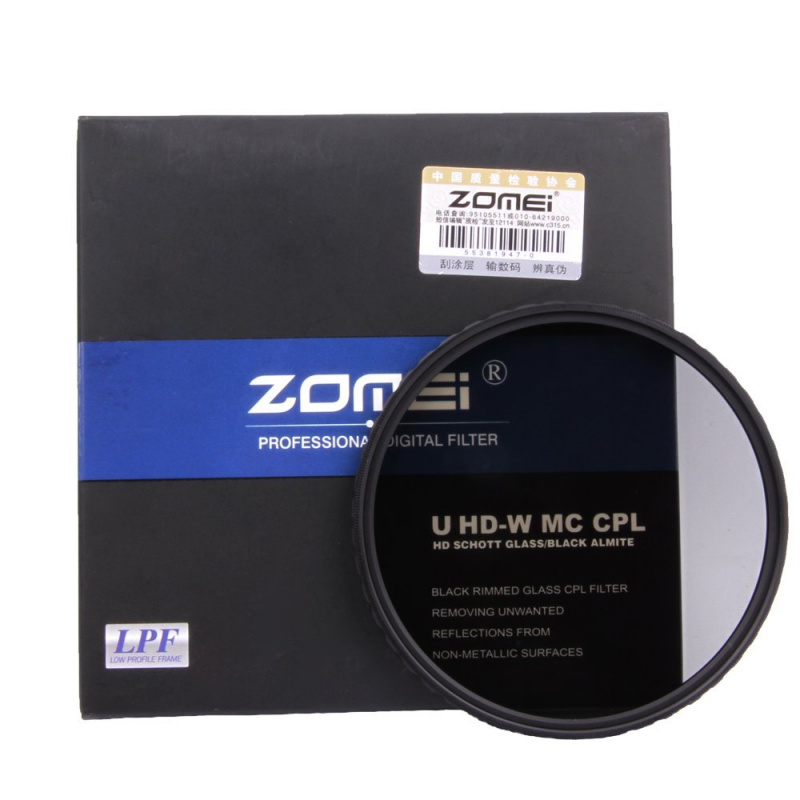 Zomei 82 mm ultra sottile AGC vetro ottico PRO CPL polarizzatore circolare lente filtro