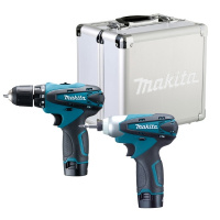 Makita LCT204 10.8V 套裝鋰電孖批 (DF330D 起子 + TD090D 衝擊鑽)(1.3Ah電池)