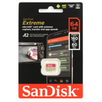 SanDisk Extreme A2 V30 U3 microSDXC UHS-I Card 64GB [R:160 W:60]