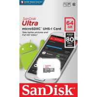 SanDisk Ultra C10 microSDXC UHS-I Card 64GB [R: 80]