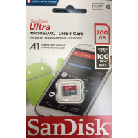SanDisk Ultra A1 U3 C10 microSDXC UHS-I Card 200GB [R:100]