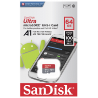SanDisk Ultra A1 U3 C10 microSDXC UHS-I Card 64GB [R:100]
