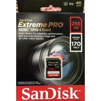 SanDisk Extreme PRO V30 U3 C10 UHS-I SDXC 記憶卡 256GB [R:170 W:90] (SDSDXXY-256G)