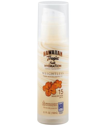 hawaiian tropic silk hydration sunscreen weightless lotion