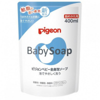 Pigeon Baby Soap 嬰兒保濕泡泡沐浴露 400ml (補充裝) (無香)