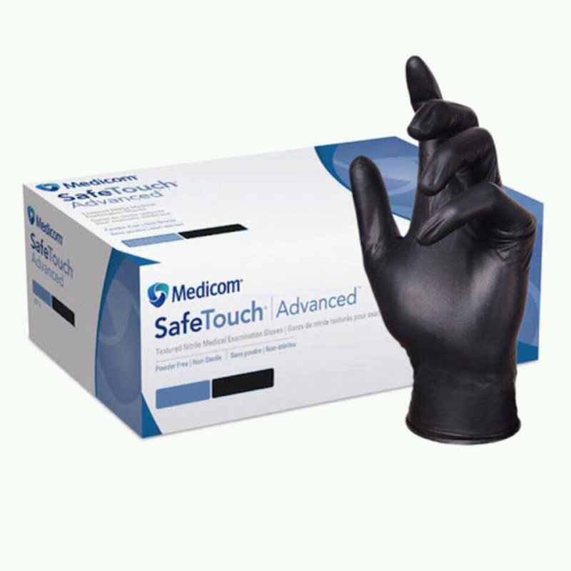 SafeTouch Advanced Black Nitrile Gloves PowderFree 黑色丁腈手套 1138