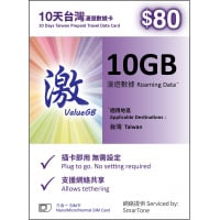 SmarTone ValueGB 10GB Taiwan 10 Days Data Sim