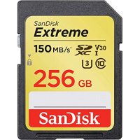 SanDisk Extreme V30 U3 C10 SDXC UHS-I Card 256GB [R:150] SDSDXVF-256G