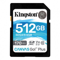 Kingston Canvas Go! Plus A2 V30 SD 記憶卡 512GB (SDG3/512GB) [R:170 W:90]