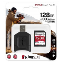 Kingston Canvas React Plus Kit UHS-II SD 記憶卡 128GB [R:300 W:260] with UHS-II SD Reader