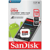 SanDisk Ultra A1 U3 C10 microSDXC UHS-I Card 128GB [R:120]