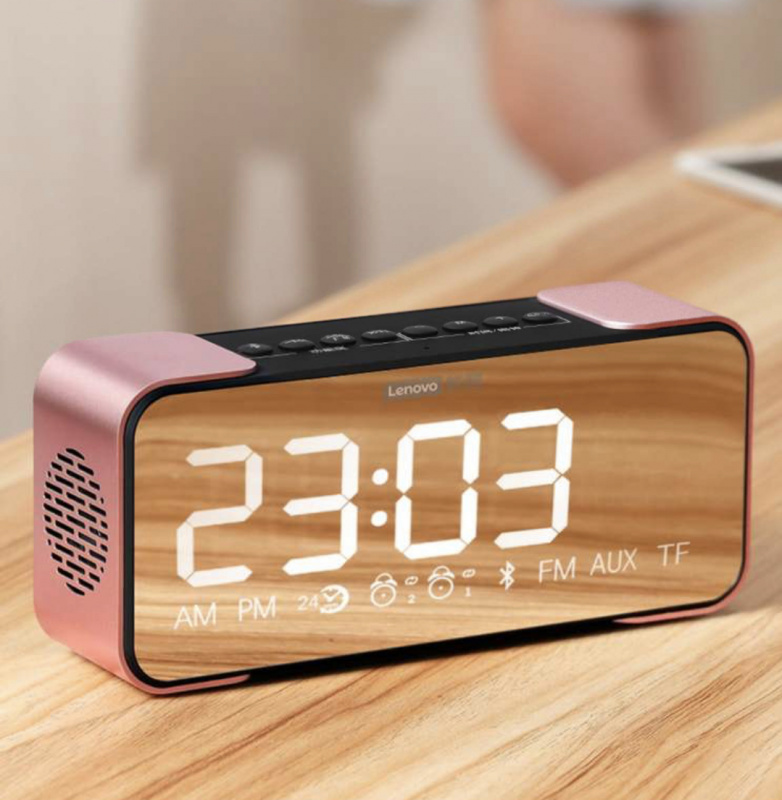 Lenovo LED Alarm Clock Bluetooth 5.0 Speaker 鏡面跳字時鐘+藍牙喇叭 L022 價錢、規格及用家