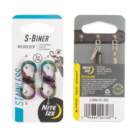 Nite Ize S-Biner MicroLock Stainless Steel (2pack) 迷你8字帶鎖不鏽鋼扣(兩個裝)