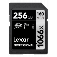 Lexar 256GB Professional 1066x SDXC UHS-I Card SILVER Series
