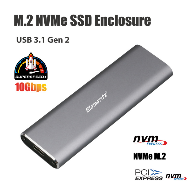 Elementz NVMe SSD Enclosure USB3.2 Gen2 M26