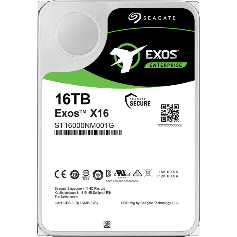 Seagate Exos X16 3.5-inch 7200rpm 256MB Enterprise HDD 16TB ...