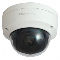 LevelOne Gemini Fixed Dome IP Network Camera, 2-Megapixel, H.265, Vandalproof, 802.3af PoE, Indoor/Outdoor FCS-3402