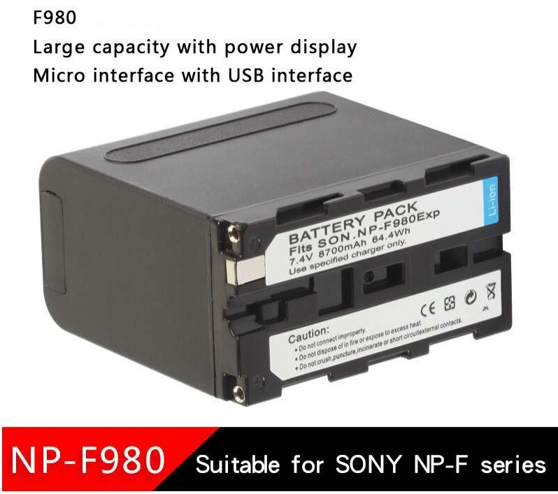 CITYORK 2 X 10800mAh NP-F980 Battery For Sony NP-F970 NP-F980 F975 F960 - View #6