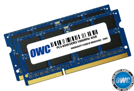 16GB DDR3 RAM Pour MacBook/MacBook Pro 13" Mi-2010 – 2x8GB 1066MHz – Neuf