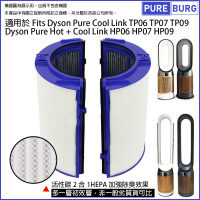 PureBurg 淨博 空氣清新機替換HEPA活性碳濾網 (Dyson適用 Pure Cool Link TP06 TP07 TP09 Hot + Cool Link HP06 HP07 HP09空氣清新機)