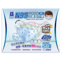 Blue Eagle 藍鷹牌 四層N95立體型口罩 - 6-10歲兒童 (50片盒) NP-3DS (香港限定包裝)