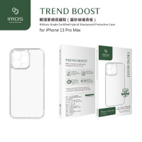 IMOS Trend Boost iPhone 13 Pro Max 輕薄軍規保護殼 (磨砂玻璃背板) - 透明