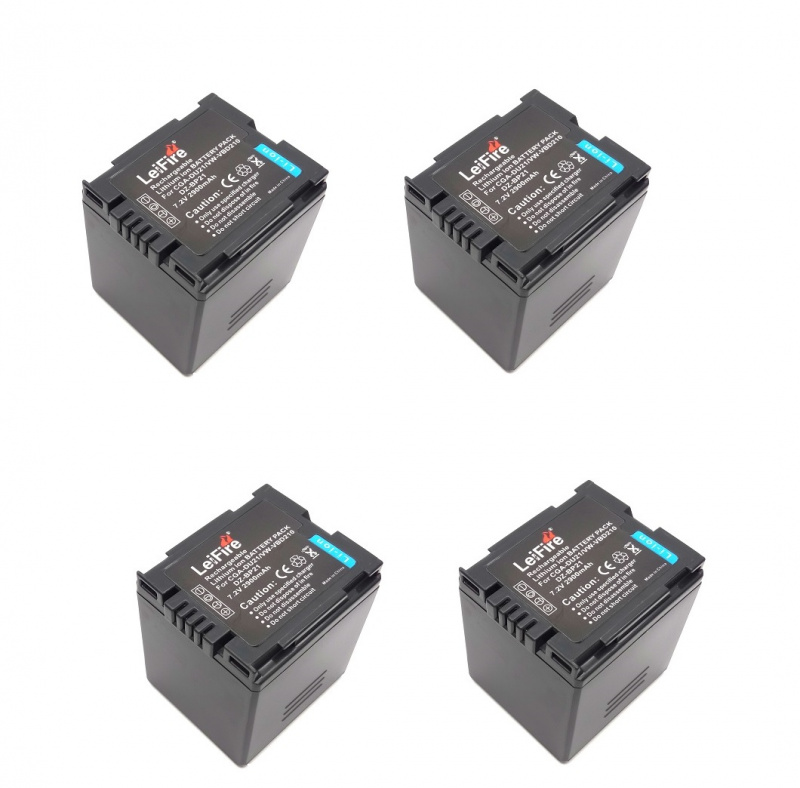 LEIFIRE 4 Pcs Lithium Ion Batteries Pack For Panasonic CGADU21 / VW