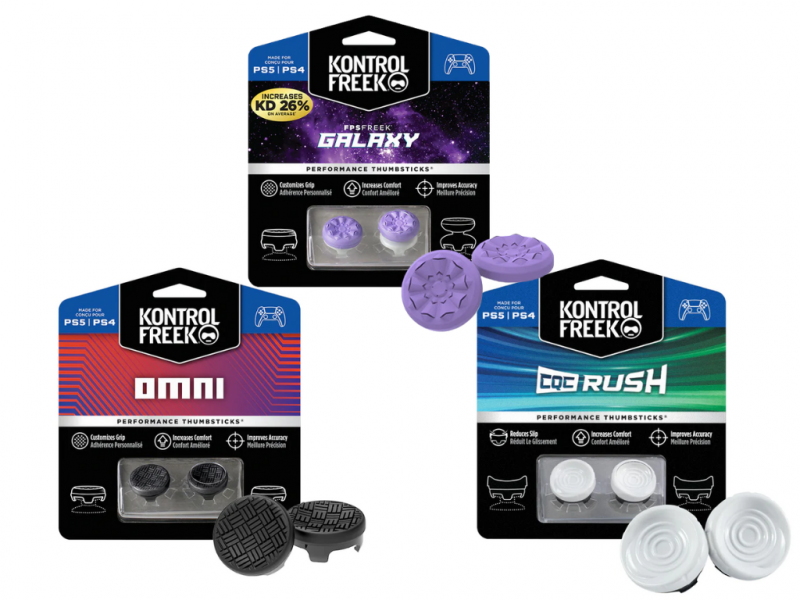 KontrolFreek Performance Thumbsticks Galaxy Bianco Per PS5 E PS4 - Grips Ergonomici