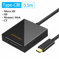 CableCreation Type C Card Reader, Type C 讀卡器 (Micro SD, SD, Memory Stick, CF) CD0664-G