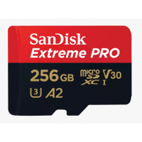 SanDisk Extreme Pro A2 V30 U3 MicroSDXC UHS-I Card 256GB [R:200 W:140]