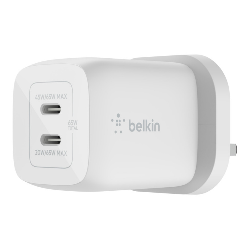 Belkin BOOST↑CHARGE PRO 雙USB-C GaN PPS 65W 家用式充電器WCH013myWH 價錢、規格及用家意見-  香港格價網Price.com.hk