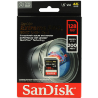 SanDisk Extreme PRO V30 U3 C10 SDXC UHS-I Card 128GB [R:200 W:90]