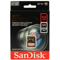 SanDisk Extreme PRO V30 U3 C10 SDXC UHS-I Card 512GB [R:200 W:140]