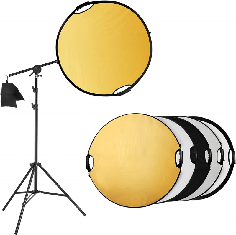 Selens 110cm Circle Reflector With 2m Light Holder Stand Kit 反光板連橫桿燈架 ...