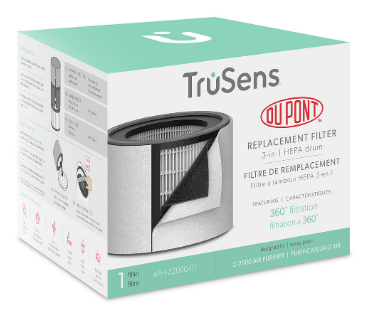 PUREBURG 2-Pack Replacement Filter Set For TruSens Z-1000 Air Purifier – HEPA + 4 Carbon Pre-Filters
