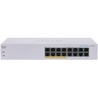 Cisco Business 16-GE Unmanaged Switch | 8 ports support PoE 64W (CBS110-16PP)