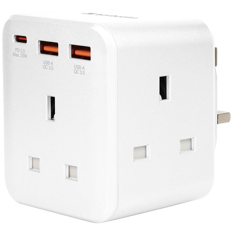 Verbatim 3 Socket PD & QC 3.0 Wall Outlet Extender 擴充萬能插蘇 66849 / 66850 ...