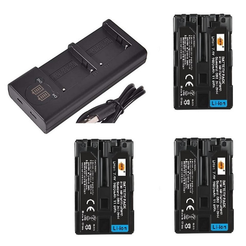 Batteria Compatibile Sony NP-FM50/FM55H - 2300mAh 7.4V, Per Videocamere E Fotocamere Digitali