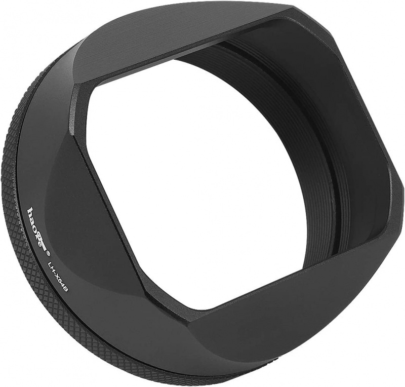 Haoge Square Metal Lens Hood with 49mm Adapter Ring For FujiFilm X100V