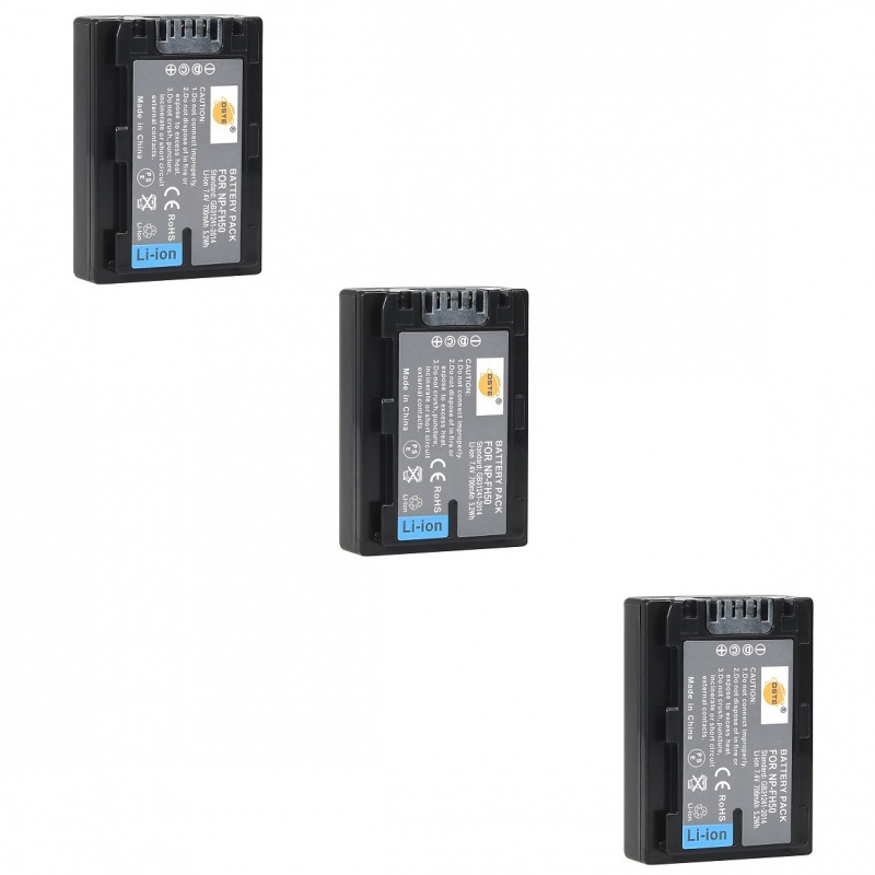 DSTE NP-FM70 7.4V 3400mAh QIAOJINLIN Lithium Battery Pack(2 Packs) And Dual Charger Compatible With Sony DCR-PC330 DCR-TRV25 DCR-TRV27 DCR-TRV30 As NP-QM71D NP-QM71