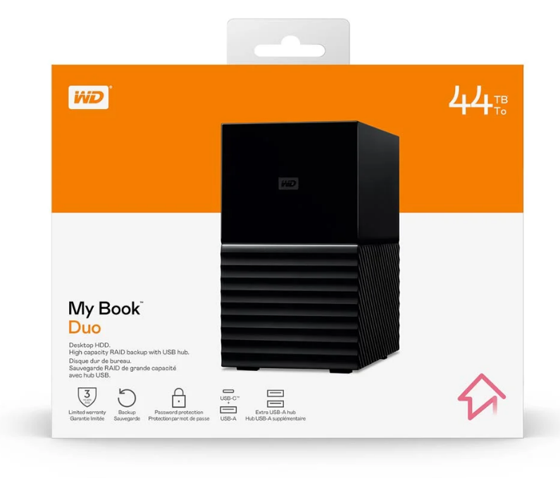Western Digital My Book Duo HDD 44TB (WDBFBE0440JBK) 價錢、規格及用家意見 香港格價網