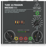 BEHRINGER MIC500USB VOICE STUDIO RECORDING BUNDLE Studio Condenser Mic, Tube Preamplifier