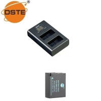 DSTE Caricabatterie Doppio Con Display LCD Per Panasonic DMW-BLK22 / BLF19E - Porte USB E Type-C