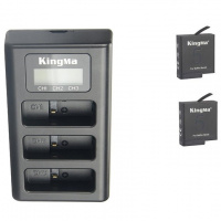COOLSHOW Hero 8 Batterij 1220mAh (3 Packs) en Triple Oplader Compatibel met GoPro HERO8, HERO7, HERO6, HERO5, Hero (2018