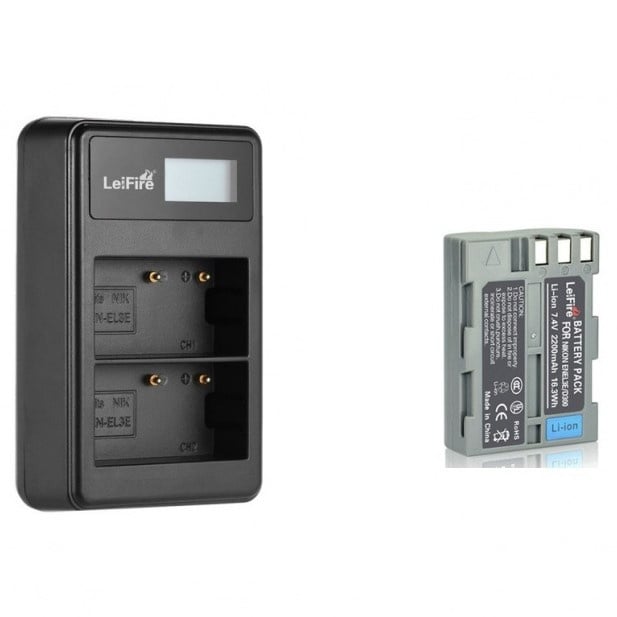 Nikon Digital Camera 2400mAh EN-EL3e EN EL3 EL3a Battery LCD