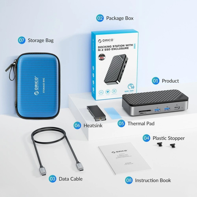 Orico 10-in-1 Multifunctional Docking Station With M.2 NVMe/NGFF SSD ...