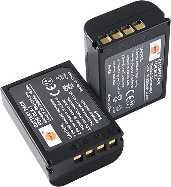 DSTE BLX-1 Batteria Di Ricambio Compatibile Con Olympus OM-1 OM System - 2280mAh