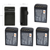 Batterie BLM-1 Li-ion (2-Pack) + Chargeur USB - Compatible Olympus EVOLT, C-5060, E-300, Etc. - 2