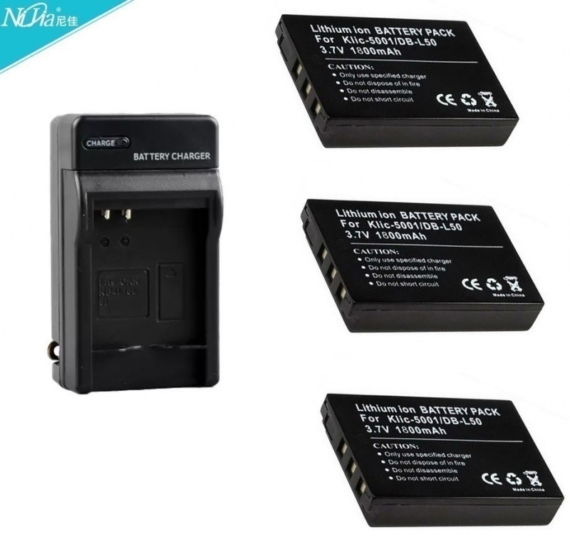Jual Battery Pack Lithium ion DB-L50 Li-ion 3.7V 1900mAh Sanyo ori asli
