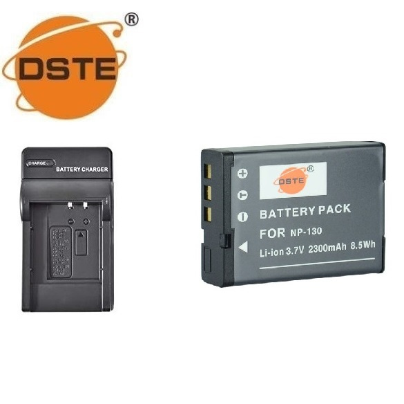 Pack Double Batterie DSTE NP-140 + Chargeur USB Pour Fuji FinePix S100FS, S200EXR, S200FS, S205EXR - Compatible 100%